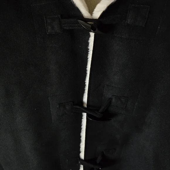 White House Black Market Black and Cream Teddy Jacket - Picture 3 of 4
